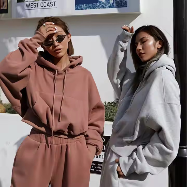 European and American Autumn and Winter Women's New Casual Hoodie Jacket Women's Suit Sports Loose suit women