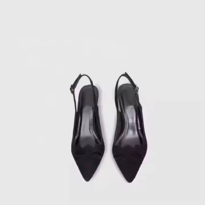 2022 New Summer Style! Women Premium PU Leather 7cm Heeled Sandal with Cute Bow Tie, OEM Available