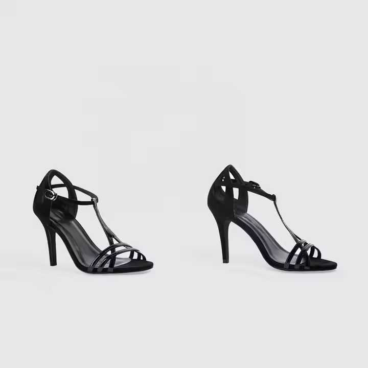 2022 New Summer Style! Women's Premium PU Leather 7cm Heeled Sandal High Quality High Heel Pumps for Autumn OEM Available