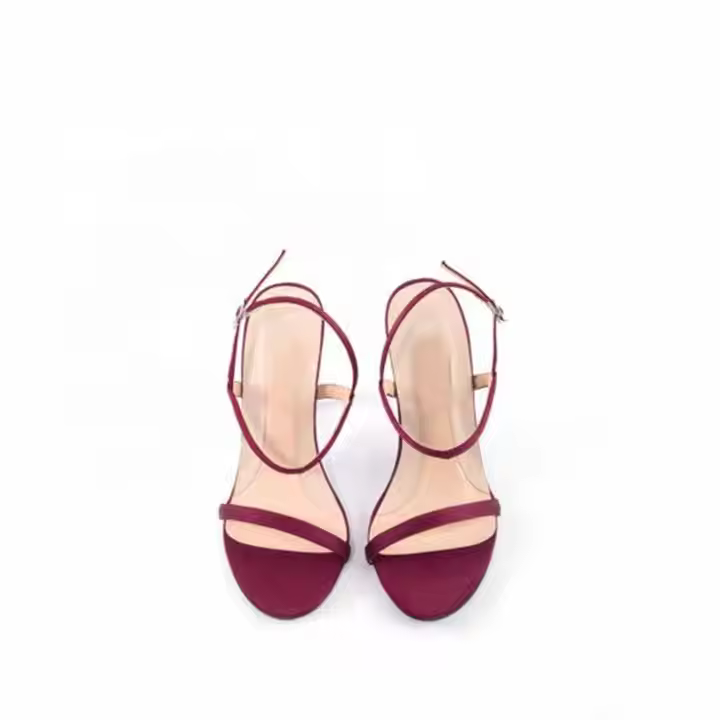2022 New Fashionable Women's Premium Satin 9cm Heeled Sandal High Pointed Toe Pumps Breathable Printed Summer OEM Available