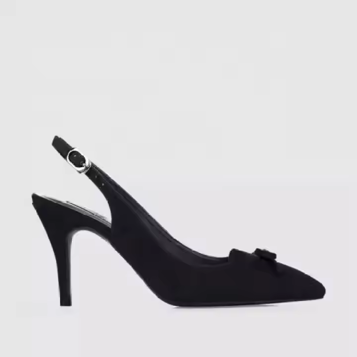 2022 New Summer Style! Women Premium PU Leather 7cm Heeled Sandal with Cute Bow Tie, OEM Available